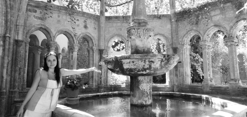 "Mystic fountain in a very old church..."